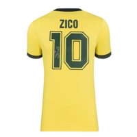 Icons Zico gesigneerd Brazilië shirt 1982