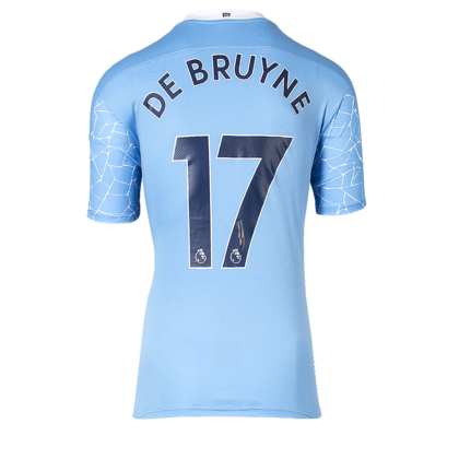 Kevin De Bruyne gesigneerd Manchester City shirt 2020-21