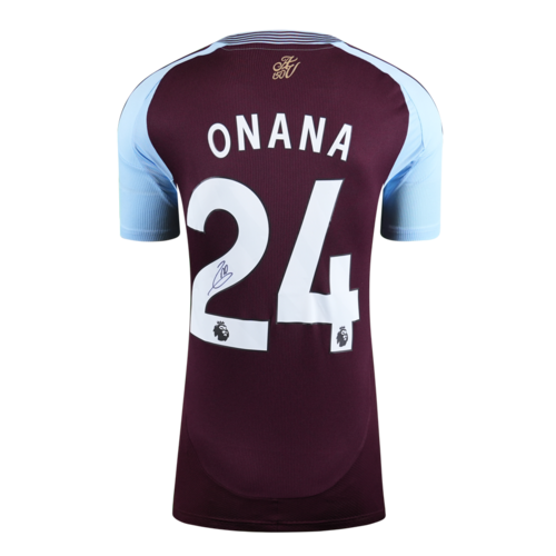 Icons Amadou Onana gesigneerd Aston Villa shirt 2024-25