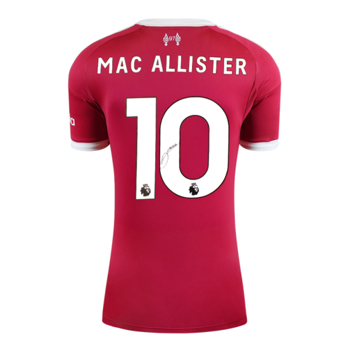 Icons Alexis Mac Allister gesigneerd Liverpool FC shirt 2025-26