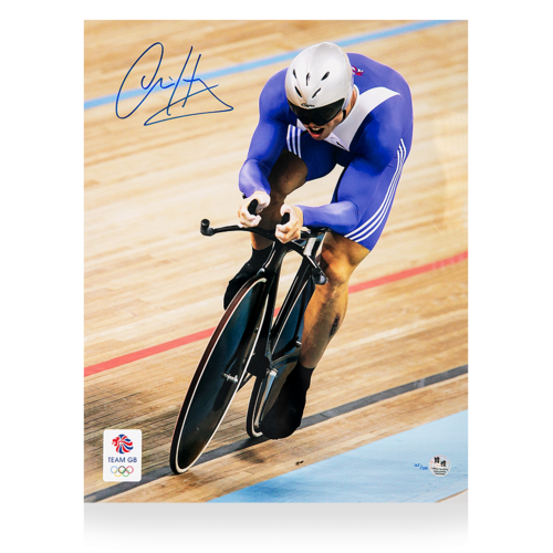 Icons Chris Hoy gesigneerde Team GB foto 2004