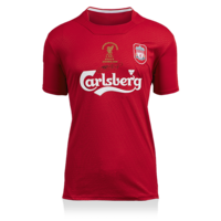 Icons Steven Gerrard gesigneerd Liverpool FC shirt 2005
