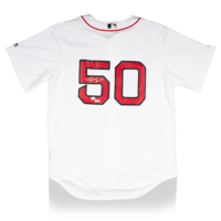 Icons Mookie Betts gesigneerd Boston Red Sox shirt 2018