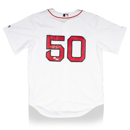 Mookie Betts gesigneerd Boston Red Sox shirt 2018