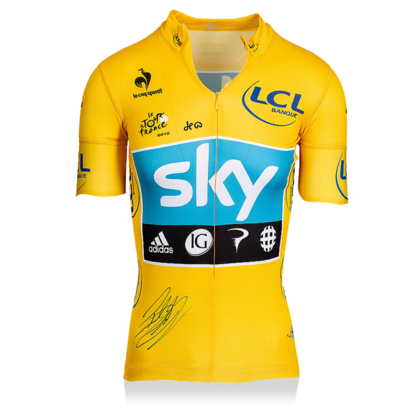Bradley Wiggins gesigneerd Tour de France gele trui