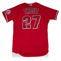 Icons Mike Trout gesigneerd Los Angeles Angels shirt 2020