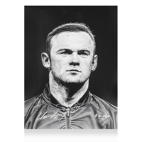 Icons Wayne Rooney gesigneerd Engeland kunstwerk