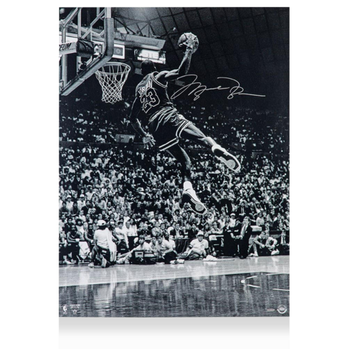 Icons Michael Jordan gesigneerde Chicago Bulls foto