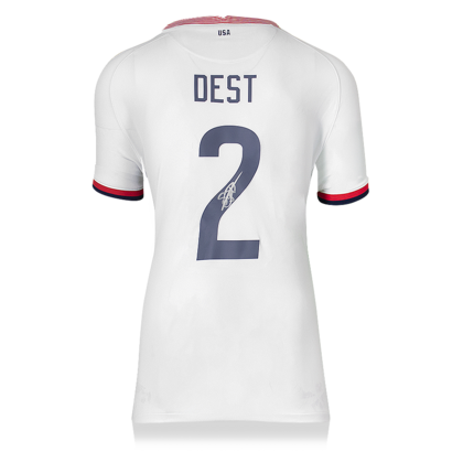 Sergino Dest gesigneerd Verenigde Staten shirt 2020-21