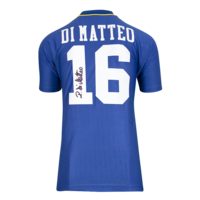 Icons Roberto Di Matteo gesigneerd Chelsea shirt 1997-98