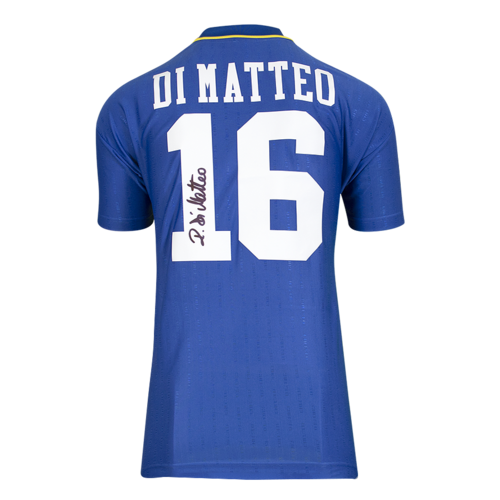 Icons Roberto Di Matteo gesigneerd Chelsea shirt 1997-98