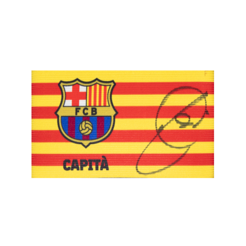 Icons Xavi gesigneerde FC Barcelona aanvoerdersband