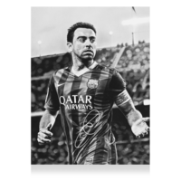 Icons Xavi gesigneerd FC Barcelona kunstwerk