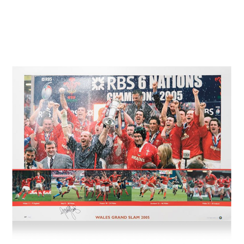 Icons Gareth Thomas gesigneerde Wales foto