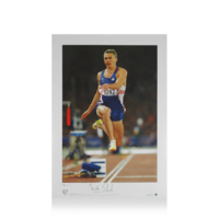 Icons Jonathan Edwards gesigneerde Team GB foto