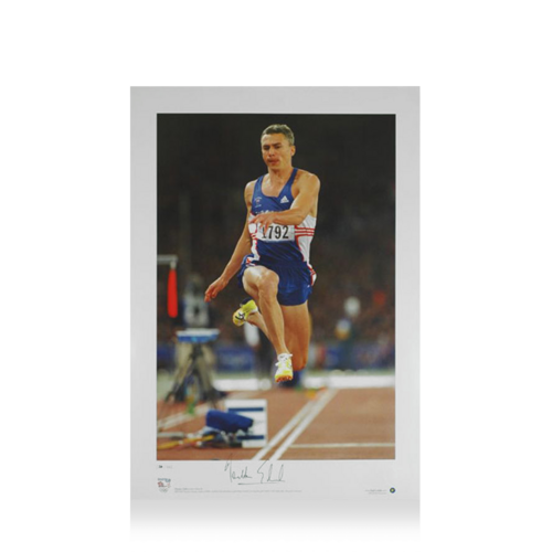 Icons Jonathan Edwards gesigneerde Team GB foto