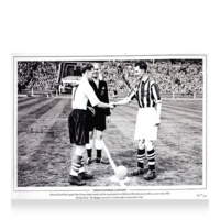 Icons Tom Finney gesigneerde Preston North End foto