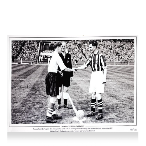 Icons Tom Finney gesigneerde Preston North End foto