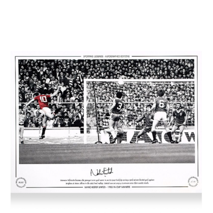 Norman Whiteside gesigneerde Manchester United foto