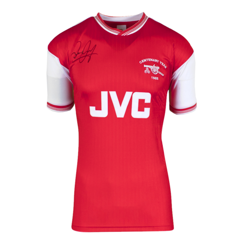 Icons Liam Brady gesigneerd Arsenal shirt