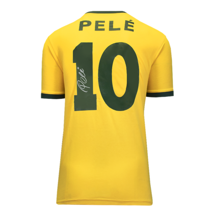 Pele gesigneerd Brazilië retro shirt WK 1970