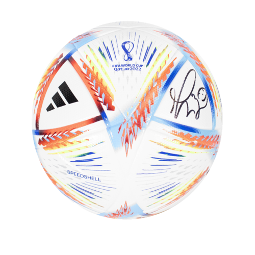 Icons Marco Materazzi gesigneerde voetbal