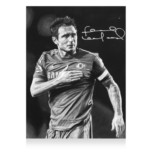 Icons Frank Lampard gesigneerd Chelsea kunstwerk