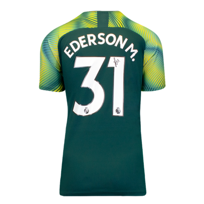 Ederson gesigneerd Manchester City shirt 2019-20