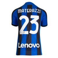 Icons Marco Materazzi gesigneerd Internazionale shirt
