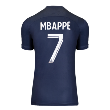 Kylian Mbappe gesigneerd Paris Saint-Germain shirt 2022-23