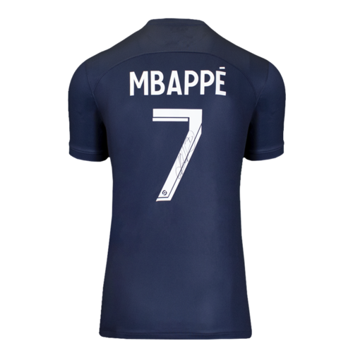 Icons Kylian Mbappe gesigneerd Paris Saint-Germain shirt 2022-23