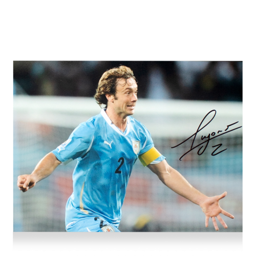 Icons Diego Lugano gesigneerde Uruguay foto