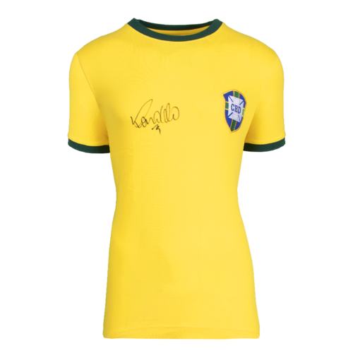 Icons Ronaldo gesigneerd Brazilië retro shirt 1970