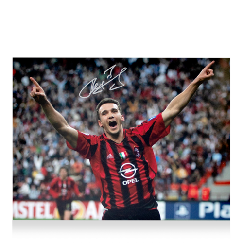 Icons Andriy Shevchenko gesigneerde AC Milan foto