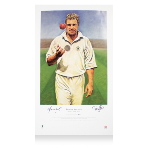 Icons Shane Warne gesigneerde Australië foto