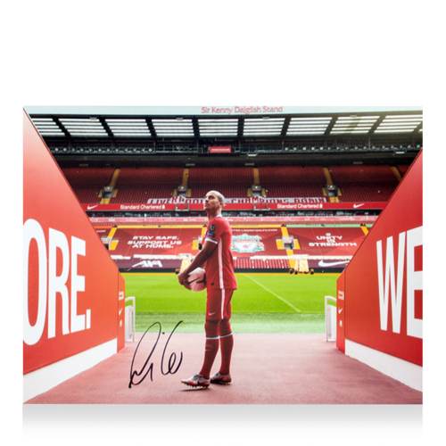 Icons Thiago Alcantara gesigneerde Liverpool FC foto