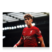 Icons Konstantinos Tsimikas gesigneerde Liverpool FC foto