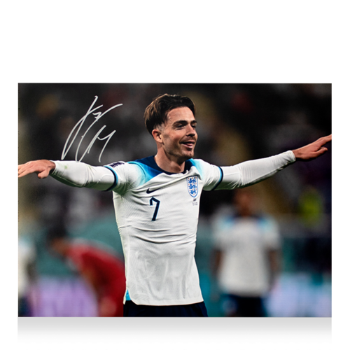 Icons Jack Grealish gesigneerde Engeland foto