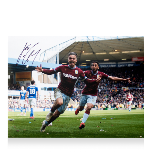 Icons Jack Grealish gesigneerde Aston Villa foto