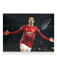 Icons Zlatan Ibrahimovic gesigneerde Manchester United foto