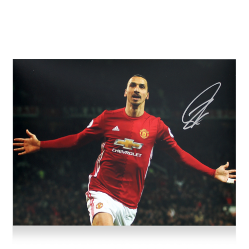 Icons Zlatan Ibrahimovic gesigneerde Manchester United foto