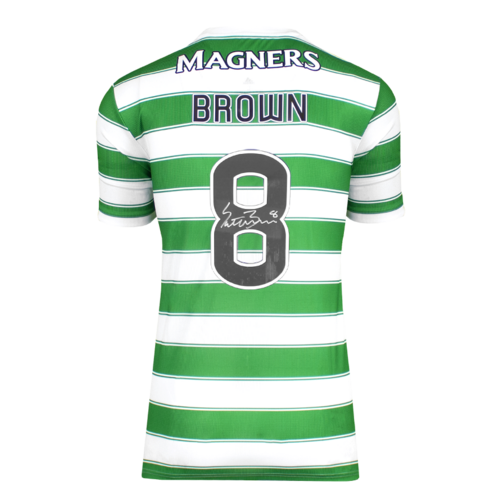 Icons Scott Brown gesigneerd Celtic FC shirt 2022-23
