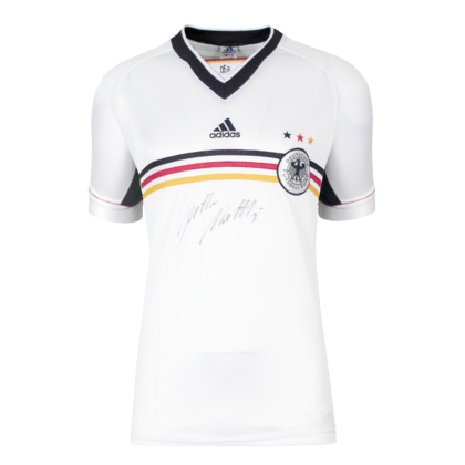 Lothar Matthaus gesigneerd Duitsland shirt 1998-00
