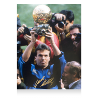 Icons Lothar Matthaus gesigneerde Internazionale foto 1990