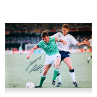 Icons Lothar Matthaus gesigneerde Duitsland foto 1990