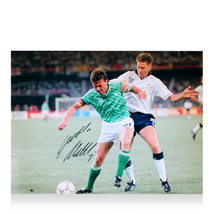 Lothar Matthaus gesigneerde Duitsland foto 1990