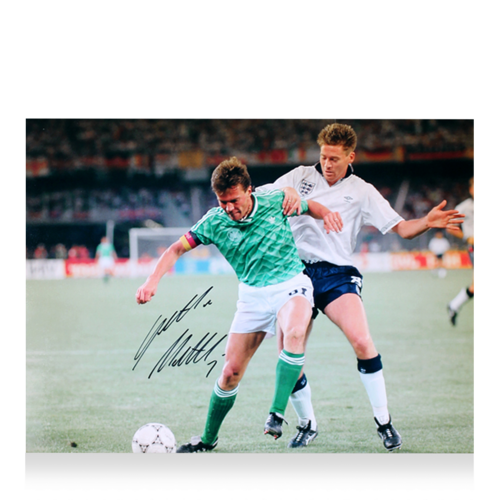 Icons Lothar Matthaus gesigneerde Duitsland foto 1990