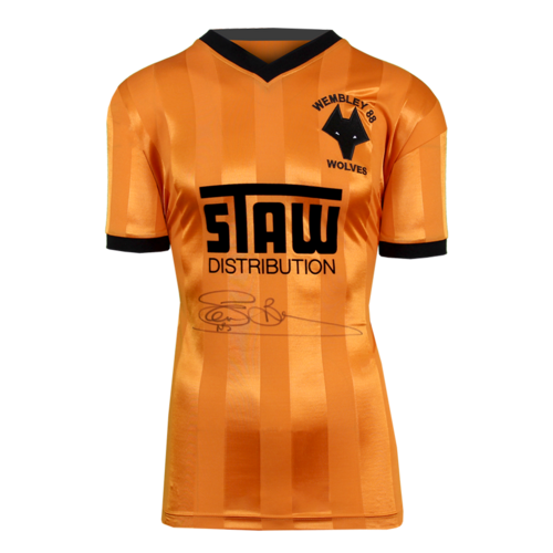 Icons Steve Bull gesigneerd Wolverhamption Wanderers shirt 1988