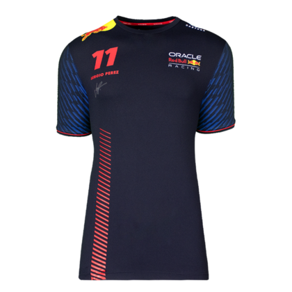 Sergio Perez gesigneerd Red Bull shirt