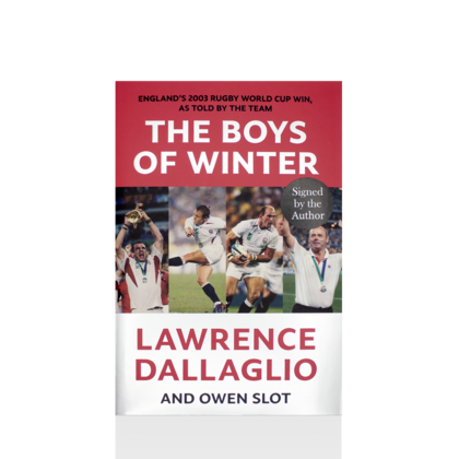 Lawrence Dallaglio gesigneerd Engeland boek